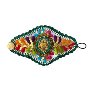 Pulsera rombo bordada multicolor