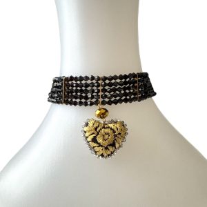 Choker corazón cristal