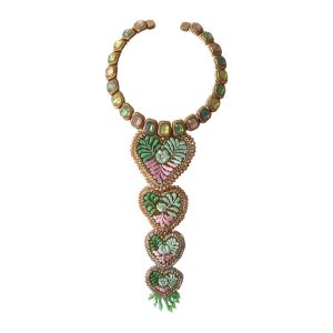 Collar corbatero multicolor pastel