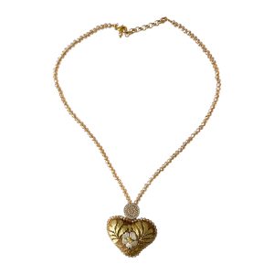Collar corto corazón dorado claro