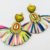 ARETES AMARILLOS MULTICOLOR