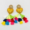 ARETES  AMARILLOS MULTICOLOR