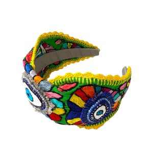 Diadema tipo turbante verde
