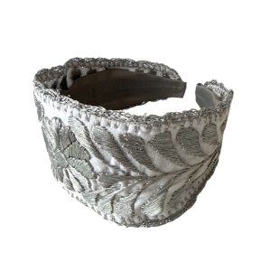 Diadema tipo turbante plata