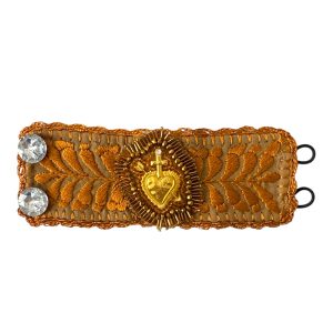 Pulsera ancha bordada