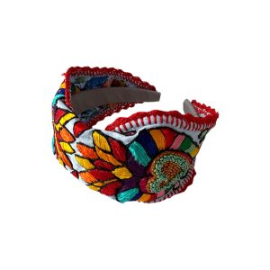Diadema tipo turbante azul cielo