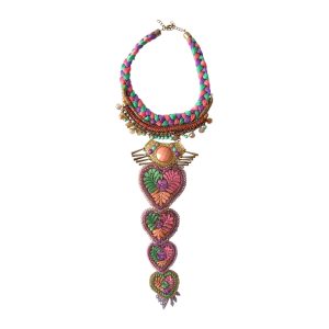 Collar corbatero trenzado pastel