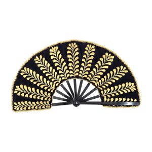 Abanico bordado Elegancia dorada