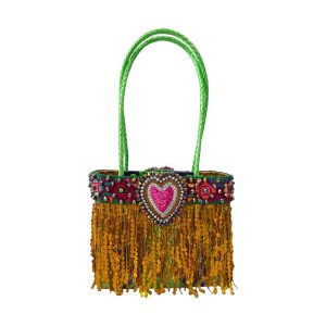 Bolsa lentejuelas amarilla multi