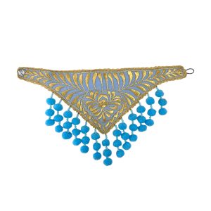 Cuello V azul