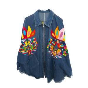 Capa de mezclilla azul fuerte