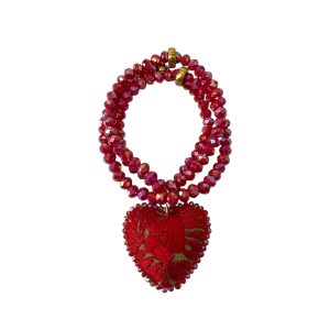 Pulsera rojo corazón